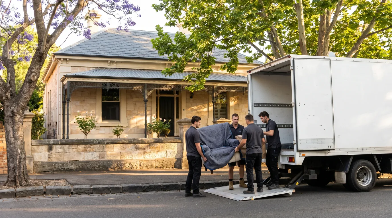 An Adelaide heritage limestone villa with wrought-iron lace verandah on a tree-lined inner-suburb street